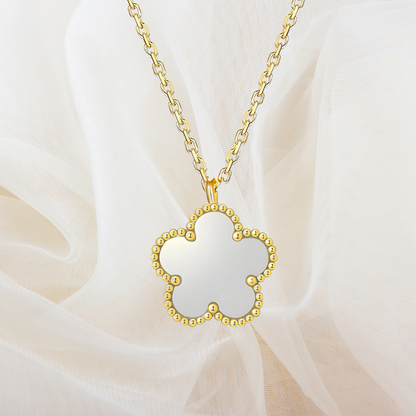 White Floral Pendant & Necklace