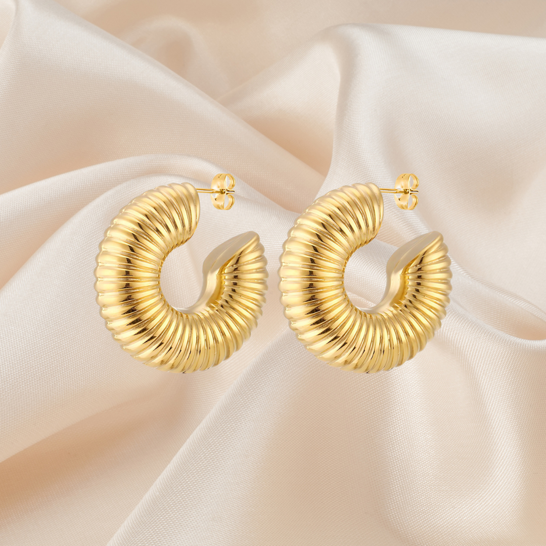 Gold Chunky Hoop Earrings