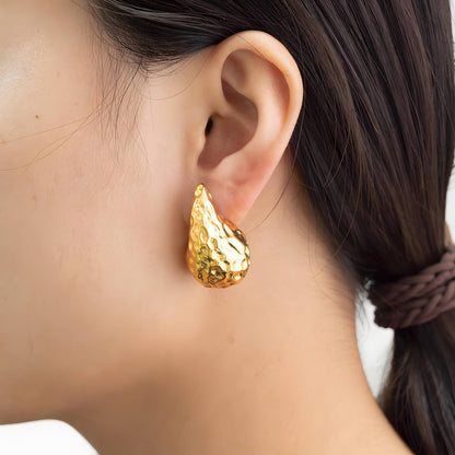 Textured Tear Drop Earrings