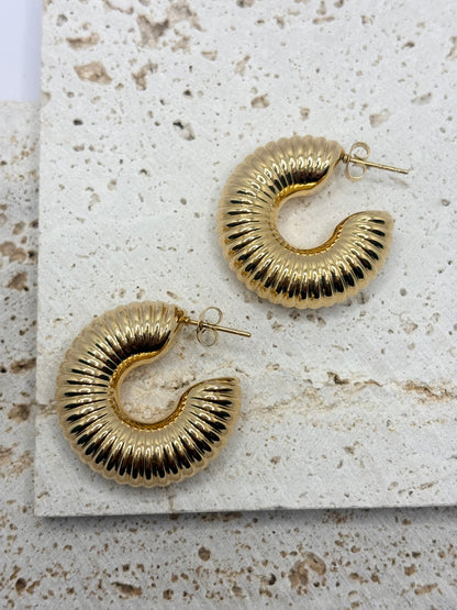 Gold Chunky Hoop Earrings